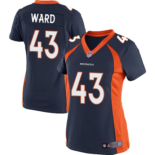 Women's Elite T.J. Ward Nike Jersey Navy Blue Alternate - #43 NFL Denver Broncos